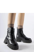 Bottes Solea cuir synthétique noir hauteur genou fermeture éclair latérale style urbain femmes confortable semelle épaisse tendance