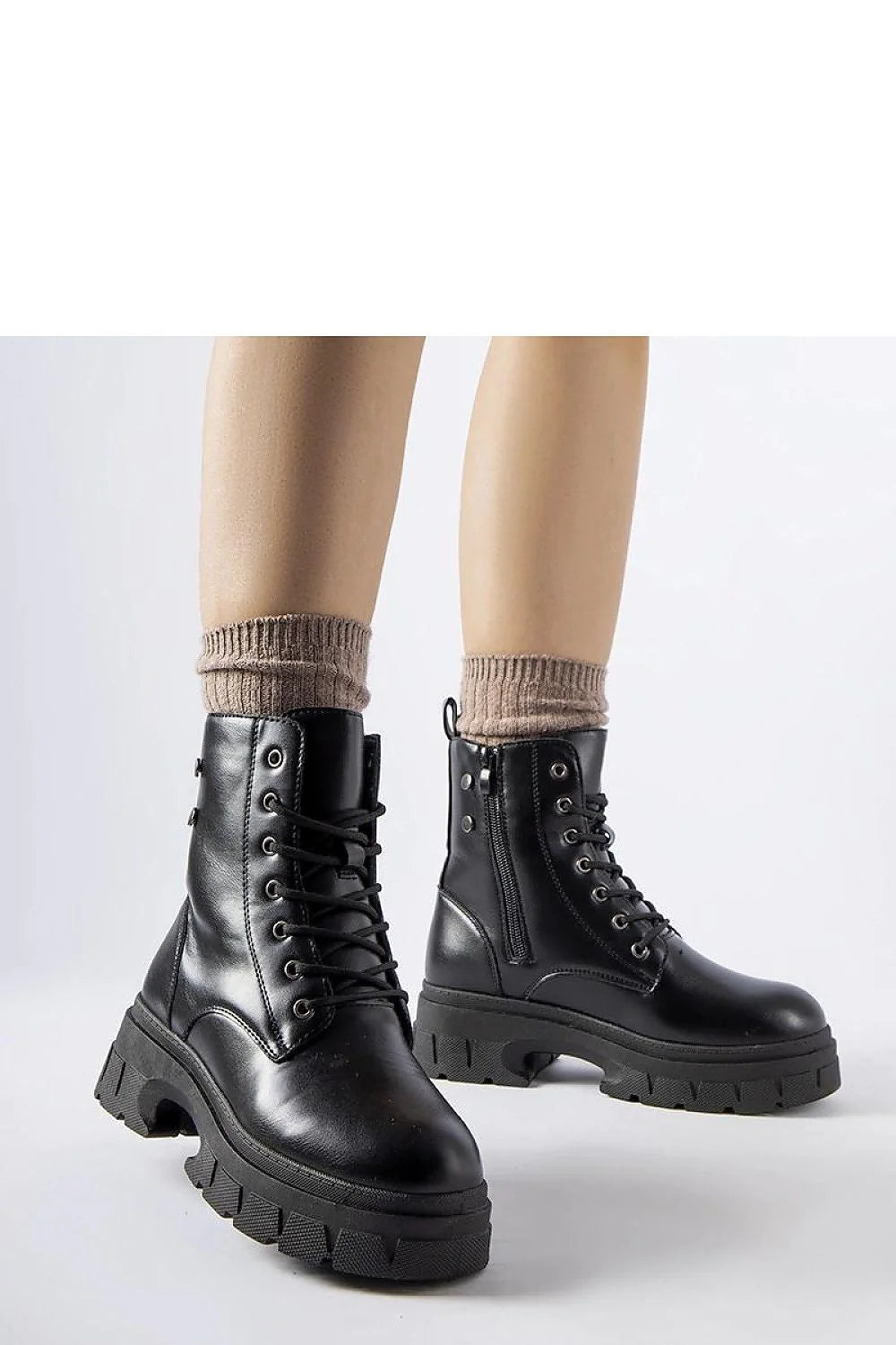 Bottes Solea cuir synthétique noir hauteur genou fermeture éclair latérale style urbain femmes confortable semelle épaisse tendance