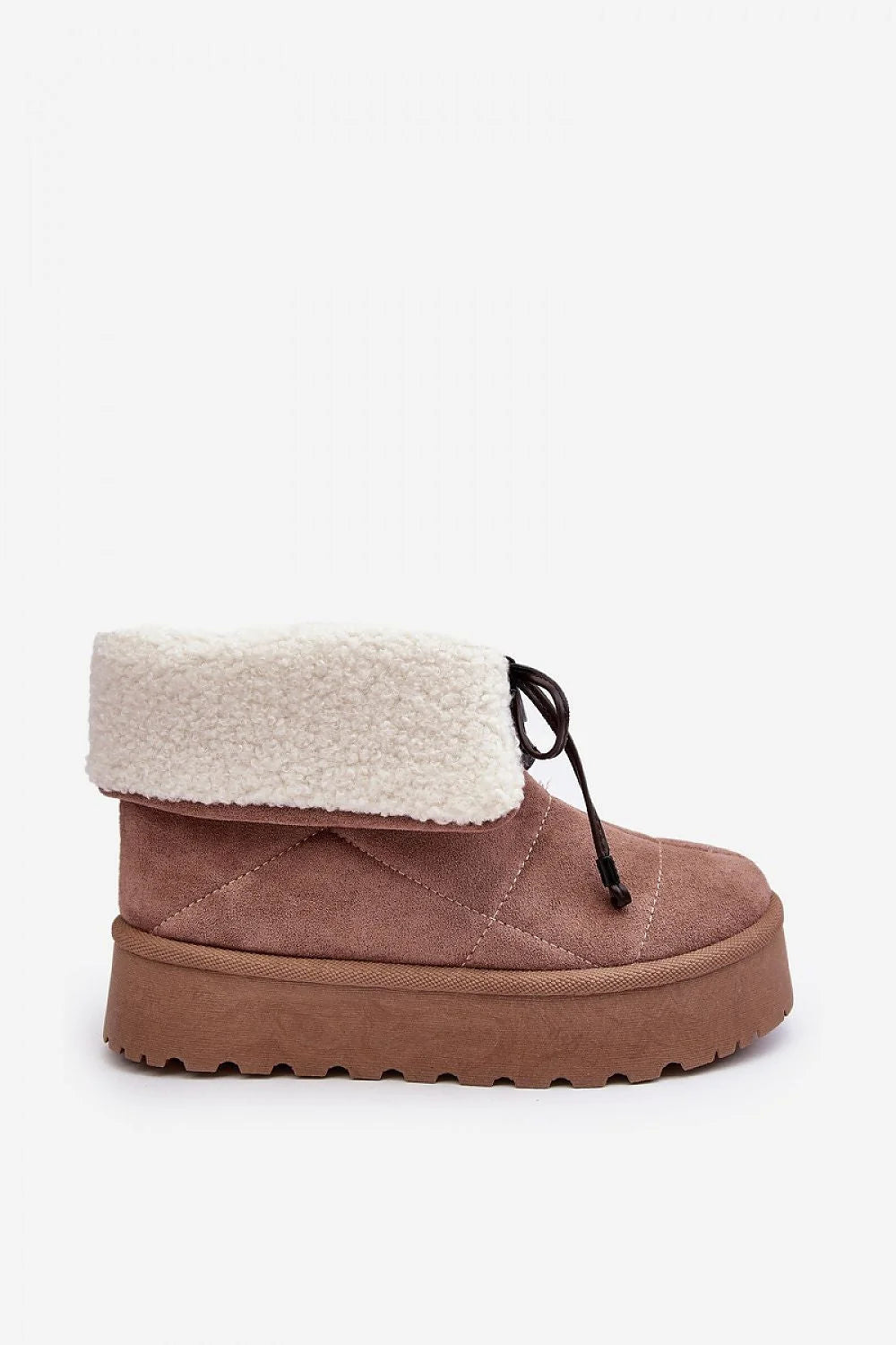 Bottes de neige Step in style pour femmes design contemporain décontracté fausse fourrure tige haute plateforme épaisse couleur brun clair