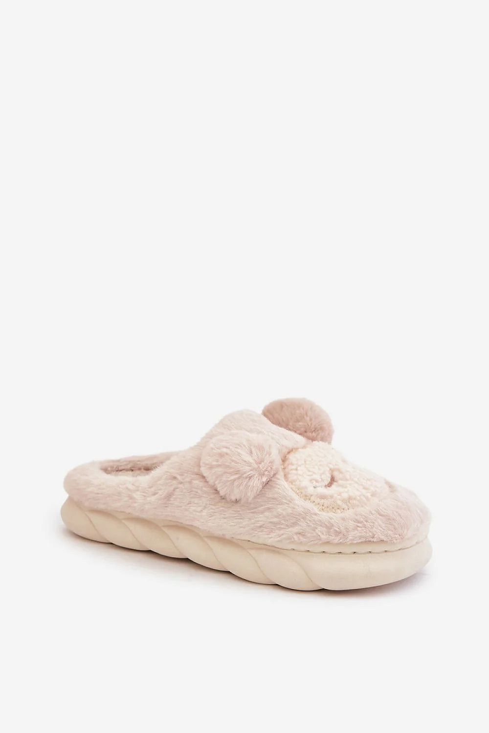 Pantoufles en fourrure pour femmes style ludique confort hiver intérieur détails adorables semelle épaisse mules femelles