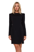 Robe élégante pour jour longues manches en polyester et élasthanne pour femmes, style intemporel, occasion professionnelle