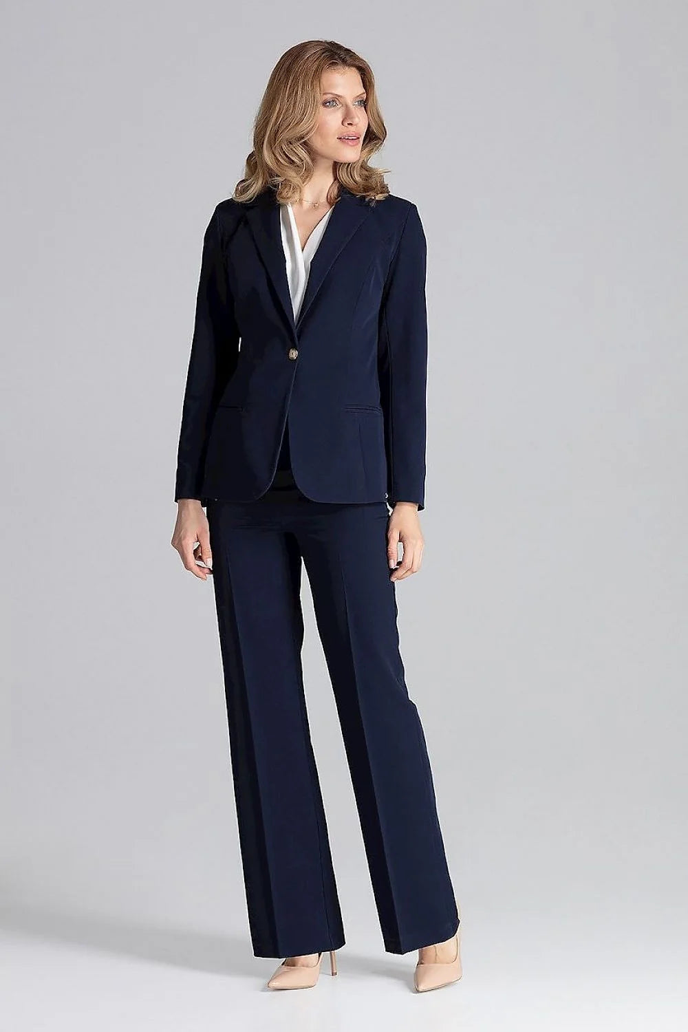 Blazer en tissu cintré jaune élégant et professionnel pour tenues de bureau féminines modernes