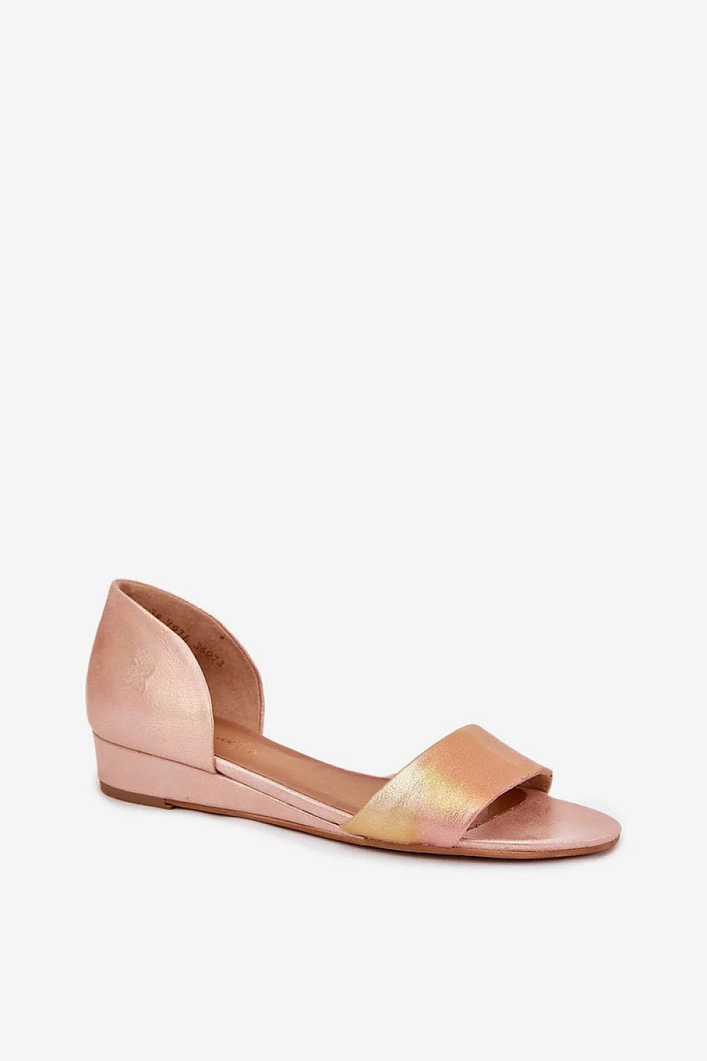Sandales Step in style pour femmes cuir naturel design élégant ouverture latérale talon 3 cm chaîne cheville