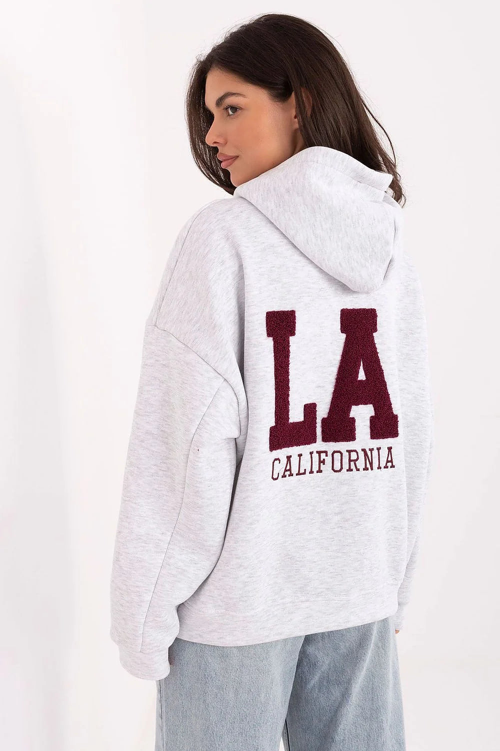 sweatshirt femme décontracté confortable coton polyester molletonné chaud manches longues capuche brodé devant dos longueur standard moderne quotidien doux résistant