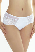 Culotte féminine élégante en dentelle blanche floral avec ceinture élastique taille ajustable pour femme