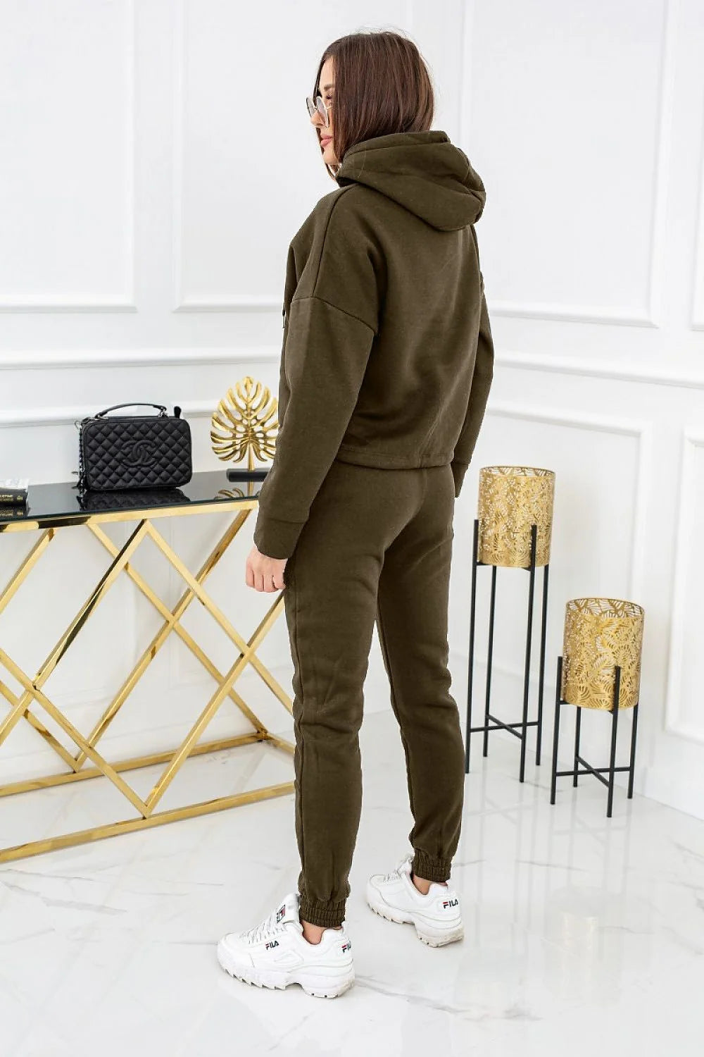 Ensemble de survêtement femme en polyester, style sportif décontracté, confort et élégance quotidienne assurés