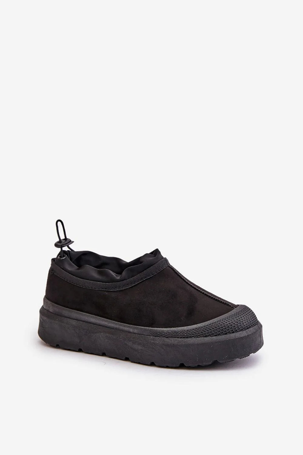 Bottes de neige modernes pour femmes en suède noir fourrure isolateur thermique confortable低 compensated sole urban casual