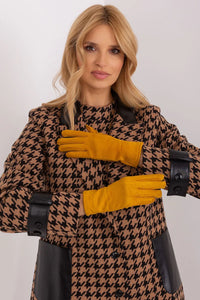 Gants élégants pour femmes en tissu lisse isolant index brodé fleur embroidered téléphone sans retirer gants coton élasthanne polyester