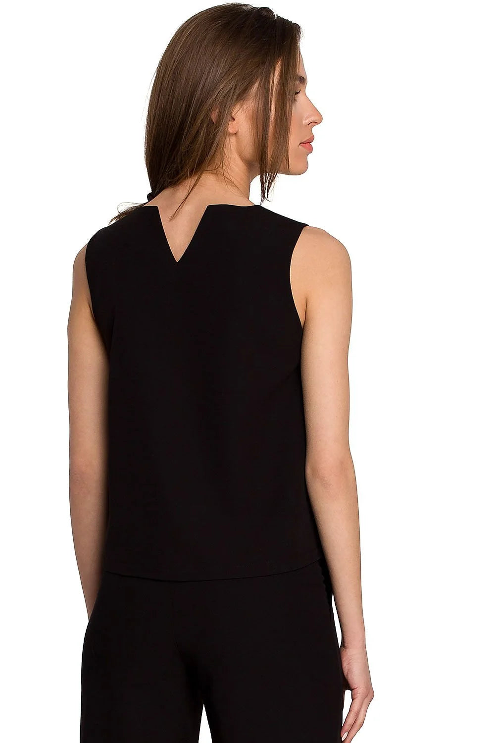 Top Femme Bleu Vif Polyester Élégant Ample Décontracté Travail Bureau Mode Style Professionnel