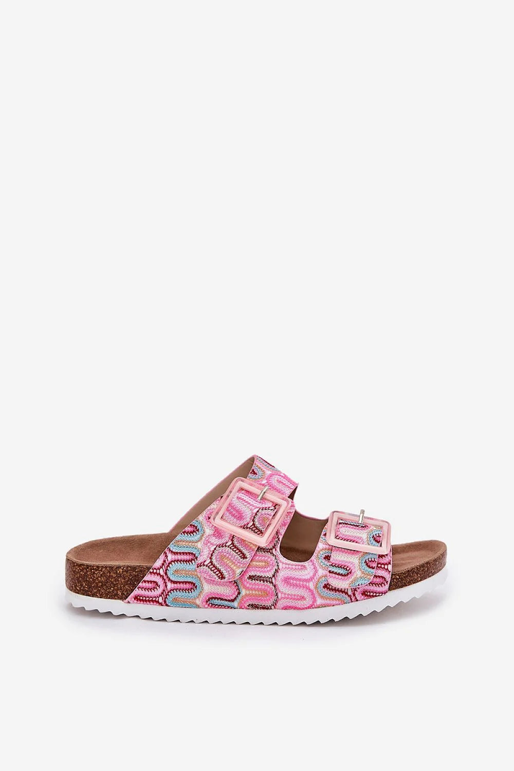 sandales femme bohème confortables liège brodées multicolores rose bleu orange brides réglables boucles carrées semelle anatomique blanche antidérapante