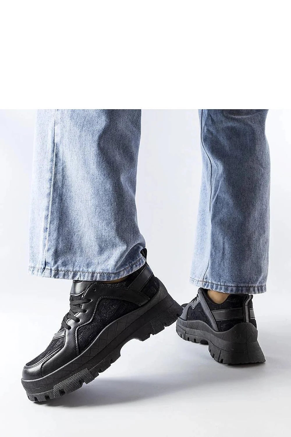Mocassins urbains pour femmes en cuir synthétique et tissu matelassé, style chunky, noir, confortable