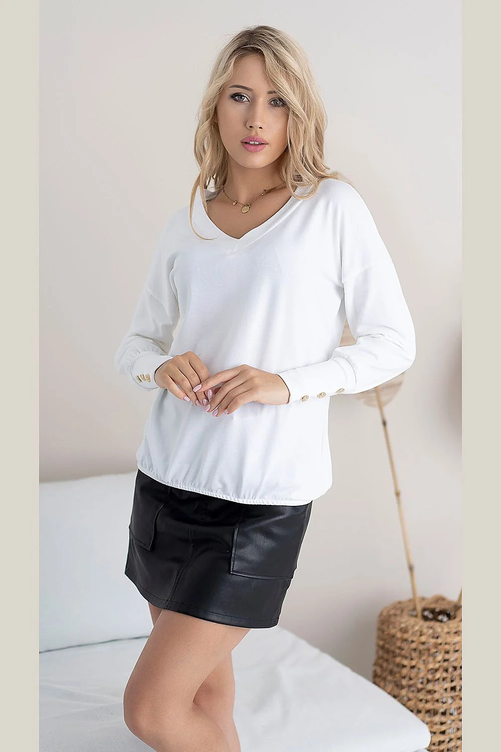 Chemisier maille douce manches longues élégant et sophistiqué pour femmes chic et décontractées tailles variées