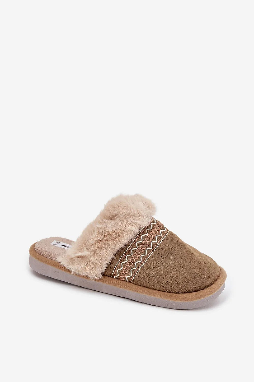 chaussons tissu doux fourrure doublure brodée décorative confort quotidien chaleur détente semelle intérieure moelleuse antidérapante rembourrée maison hiver