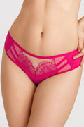 Culottes brésiliennes Gorsenia dentelle floral fuchsia élasthanne polyamide taille ajustable femmes mode lingerie élégante