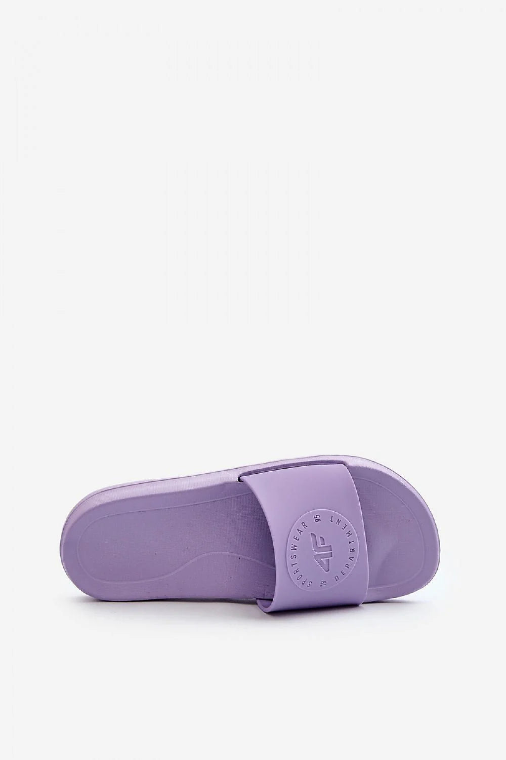 Sandales pour femmes style décontracté modernes en caoutchouc couleur violet pastel logo en relief occasions plage piscine promenades quotidiennes confort durabilité