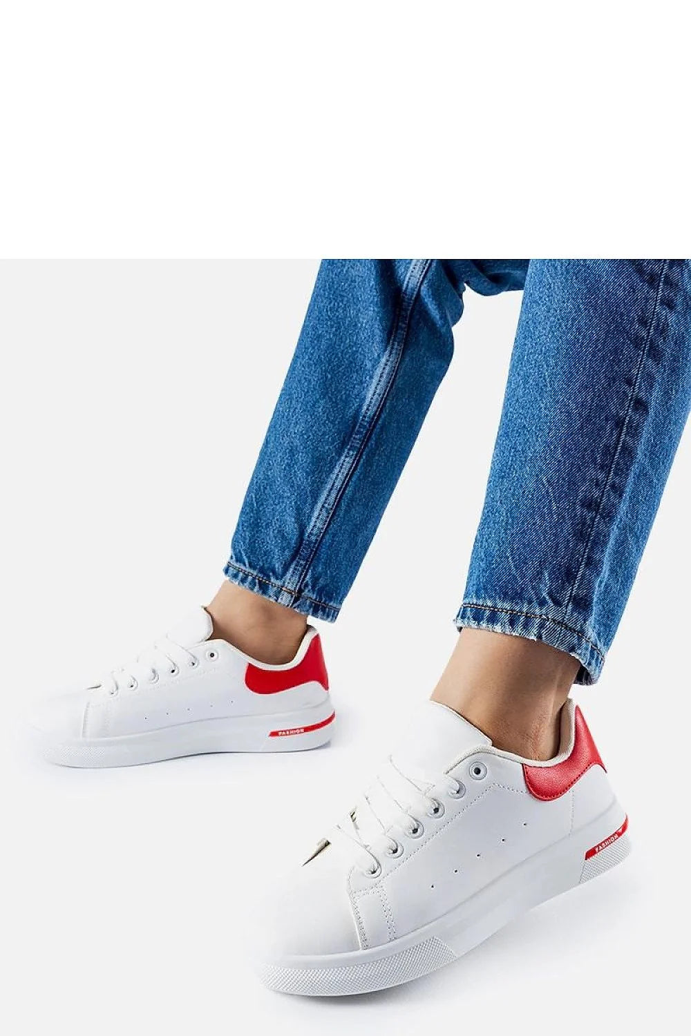 Baskets Solea pour femmes modernes élégantes blanches rouges low-top cuir confortables été sportswear minimaliste tendance