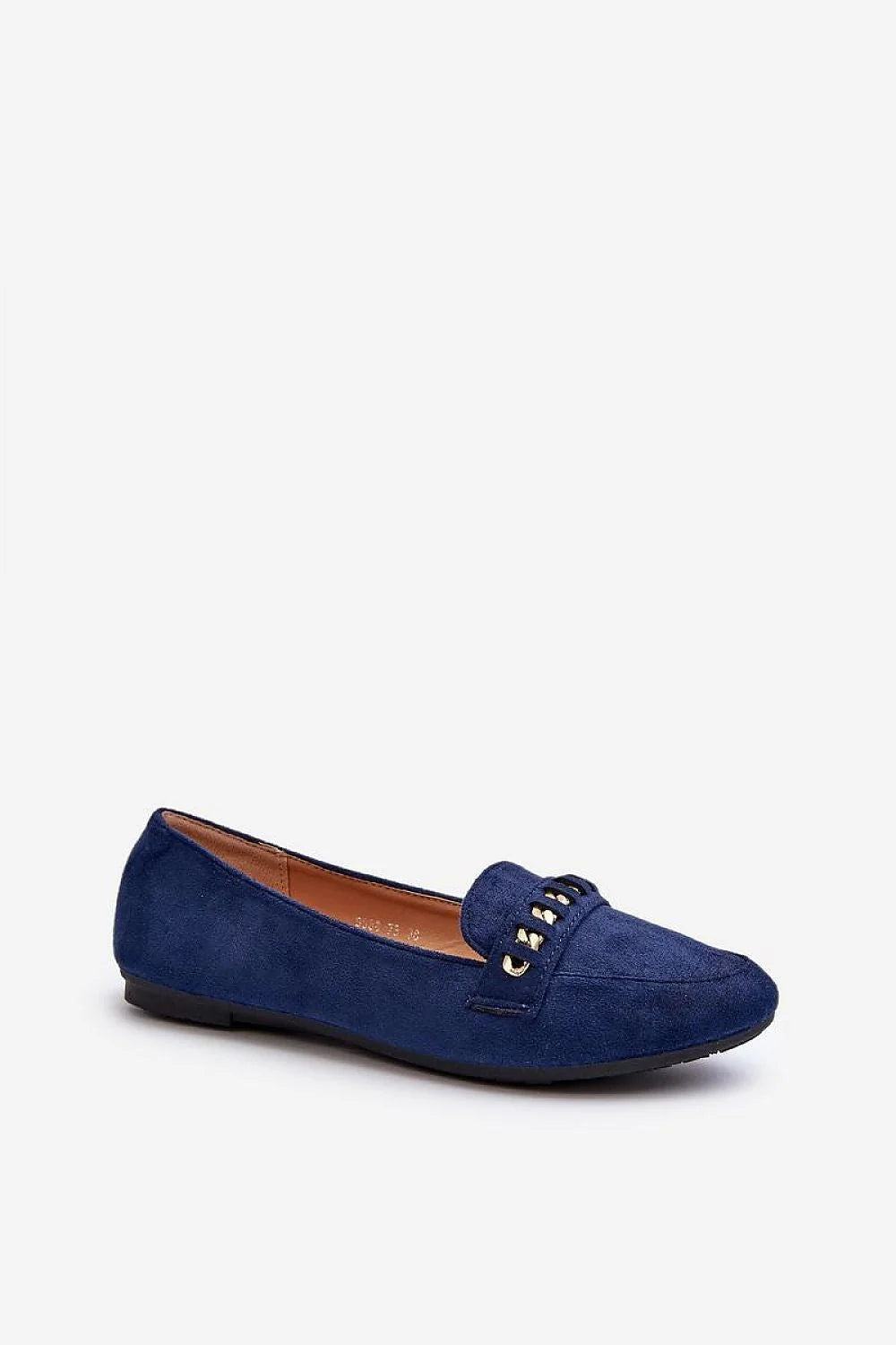 Mocassins pour femme en cuir suédé écologique, style élégant, chaîne dorée, semelle antidérapante, confort tout au long de la journée