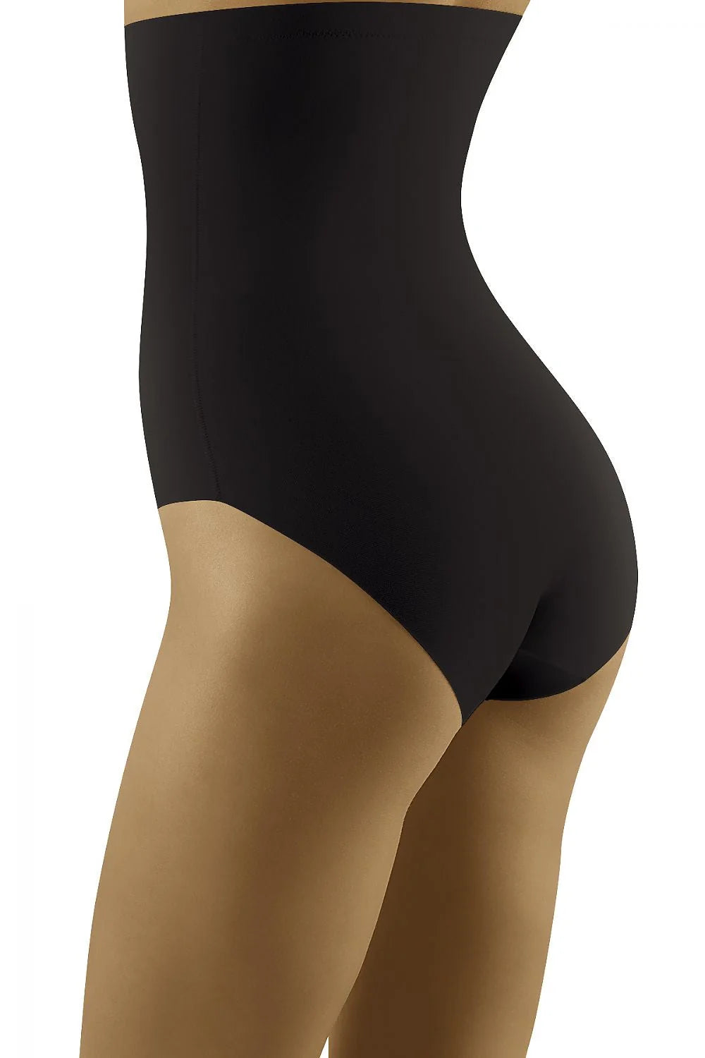 Culotte gainante taille haute microfibre noire confort silhouette lisse invisible sous vêtements sculptante élégante