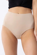 culotte Julimex taille haute nude beige microfibre lisse invisible maintien gainant maille respirante finition sans couture