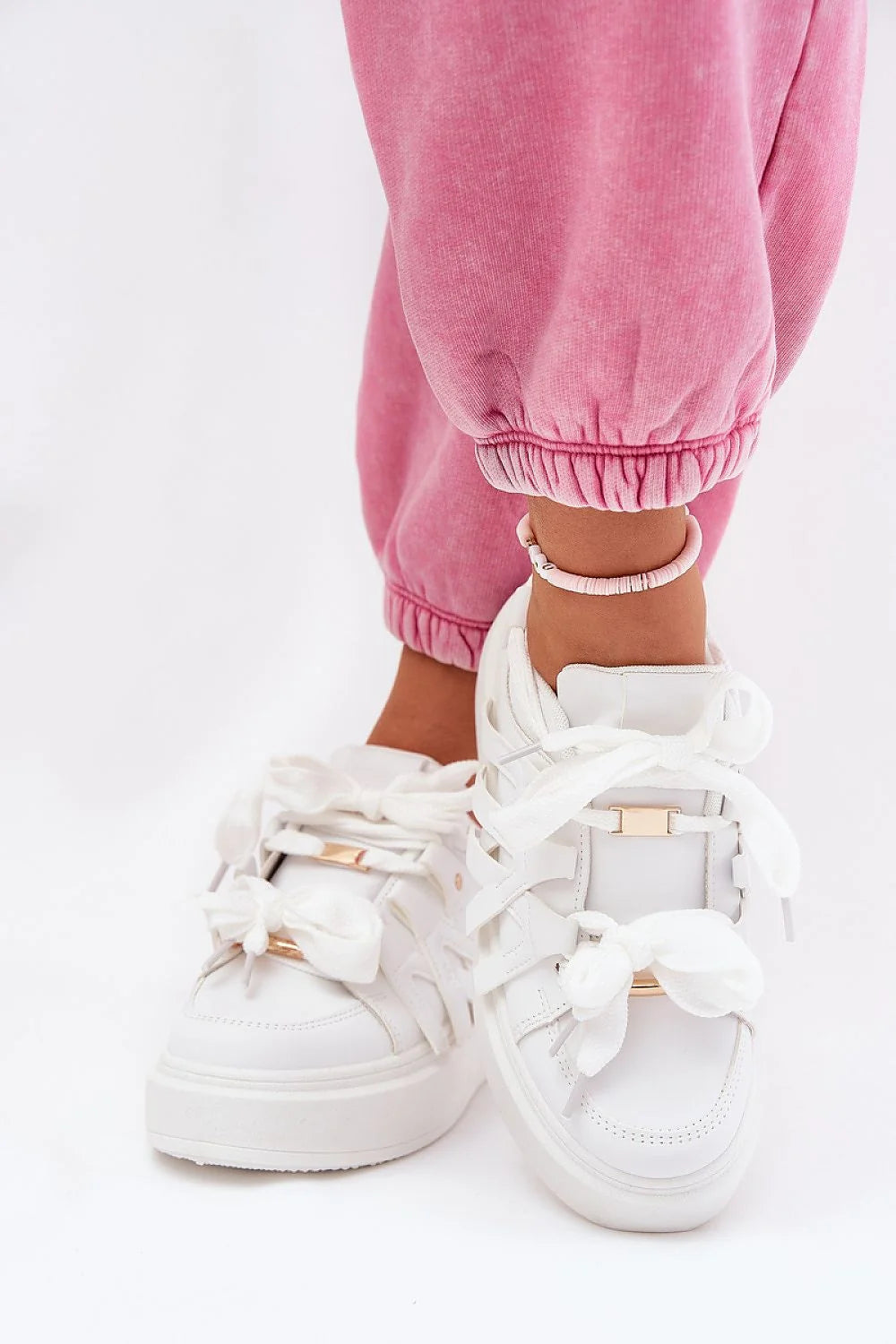 Chaussures de sport Step in style en cuir artificiel éco-friendly, plateforme, semelle mousse, laces larges, style moderne, confortable, pour femmes