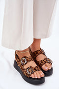 Sandales Step in style pour femmes élégance et confort plateforme talon délicat cuir écologique style audacieux