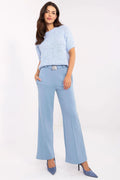 Set deux pièces pull pantalon survêtement Italy Moda confort élégance femmes coupe ample taille haute jambes larges tissu doux
