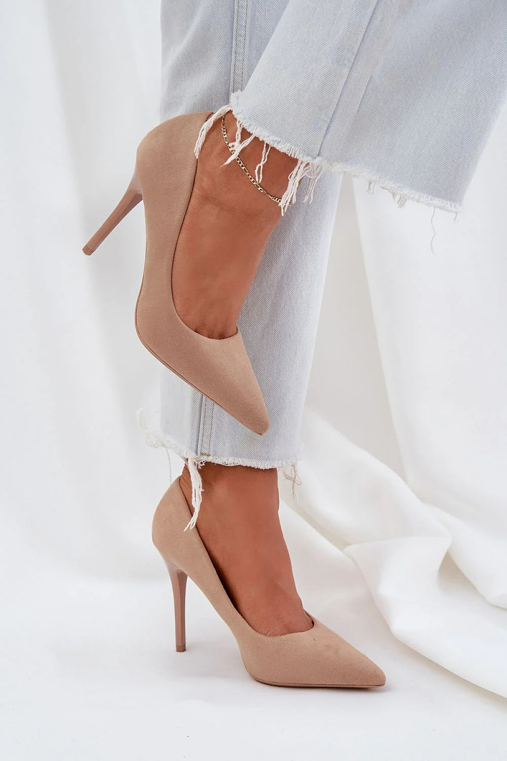 Talons hauts élégants en suède écologique pointu confortables pour femmes soirées réunions affaires occasions spéciales