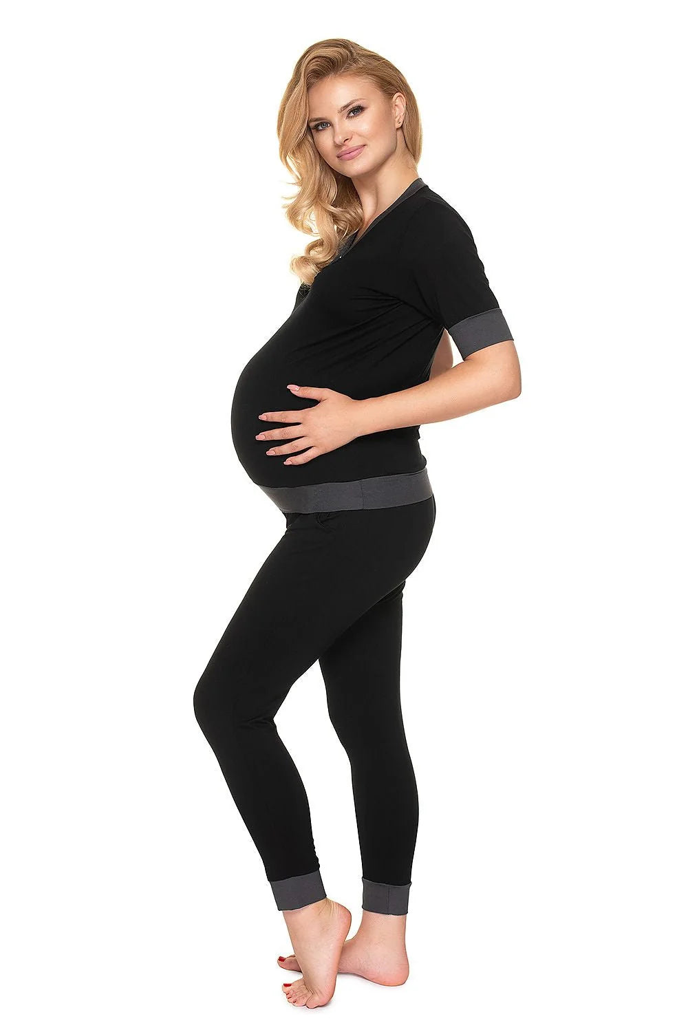 Pyjama de maternité doux et confortable en coton pour femmes enceintes, style moderne et pratique