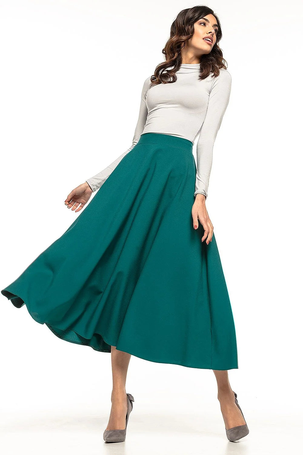 Jupe midi en coton élégante années 50 chic et moderne pour occasions spéciales femmes