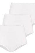 Culottes en bambou pour femmes lot de 3 blanc haut de taille confortables antibactériennes XS à 3XL