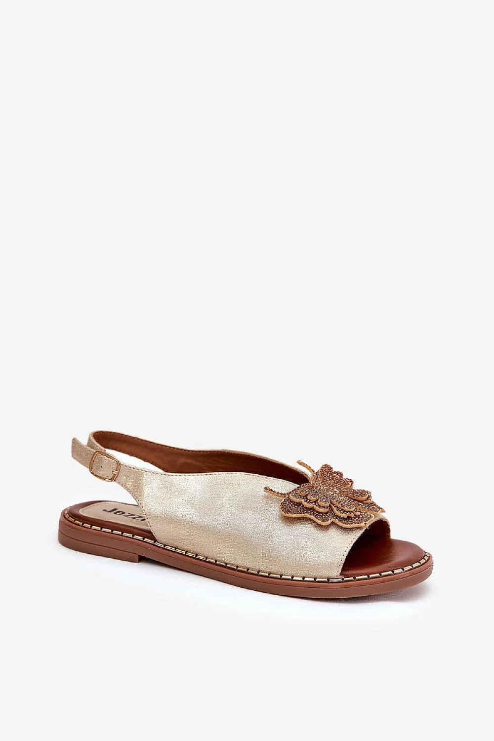 Sandales Step in style Jezzi dorées cuir artificiel design papillon élégance été bohème confort occasions festives femmes