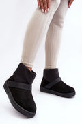 Bottes de neige pour femmes design moderne fonctionnel noir suède nubuck fourrure doublure confort isolation thermique taille ajustable Step in style