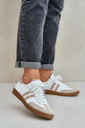 Chaussures de sport Step in style pour femmes cuir naturel style rétro confortable baskets élégantes lacets blancs occasion quotidienne décontractée