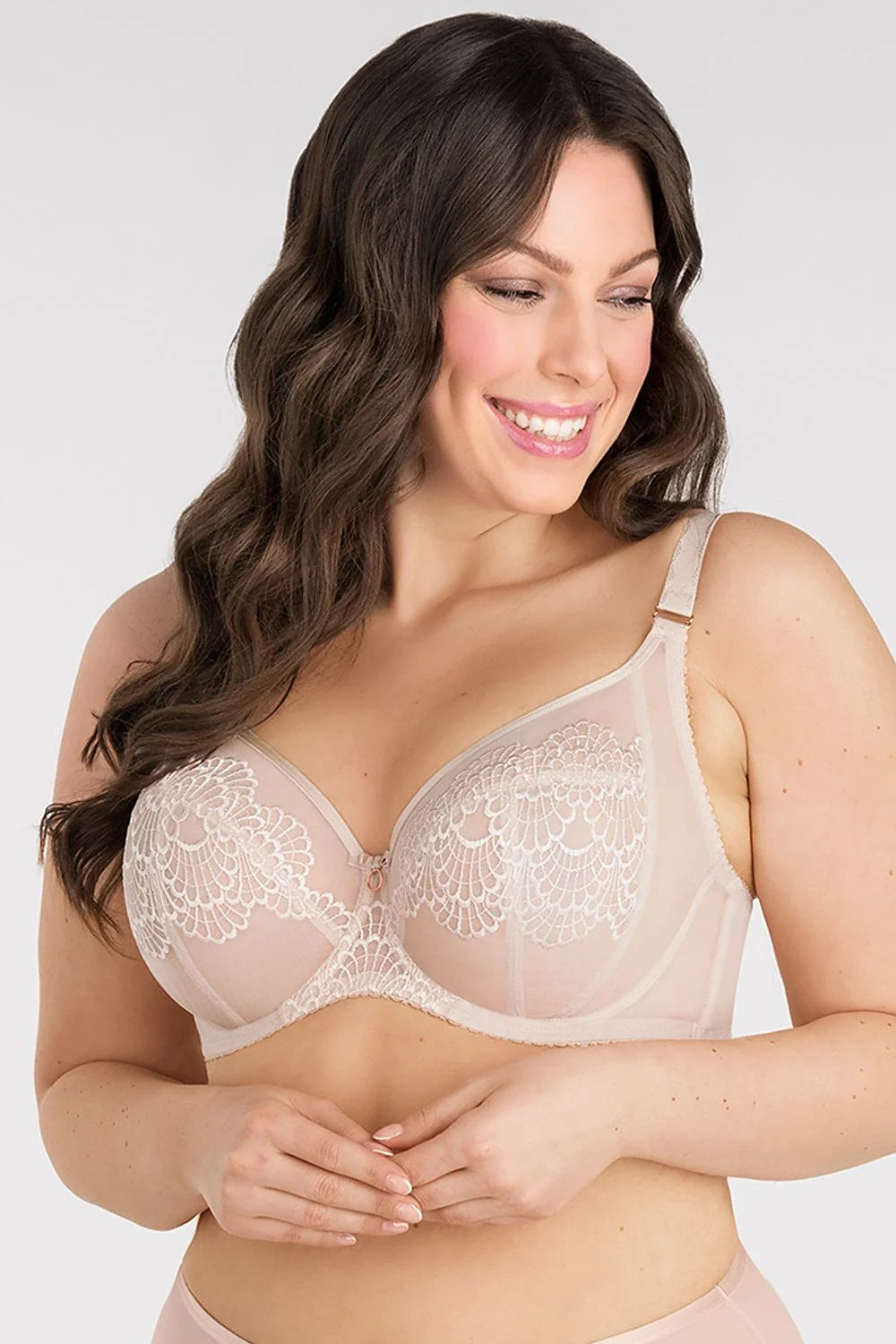 Soutien-gorge Gorsenia Soft Balconnet Doux Support Generosite Matiere Synthetique Nude Elégance Femmes Occasions Speciales Mode lingerie