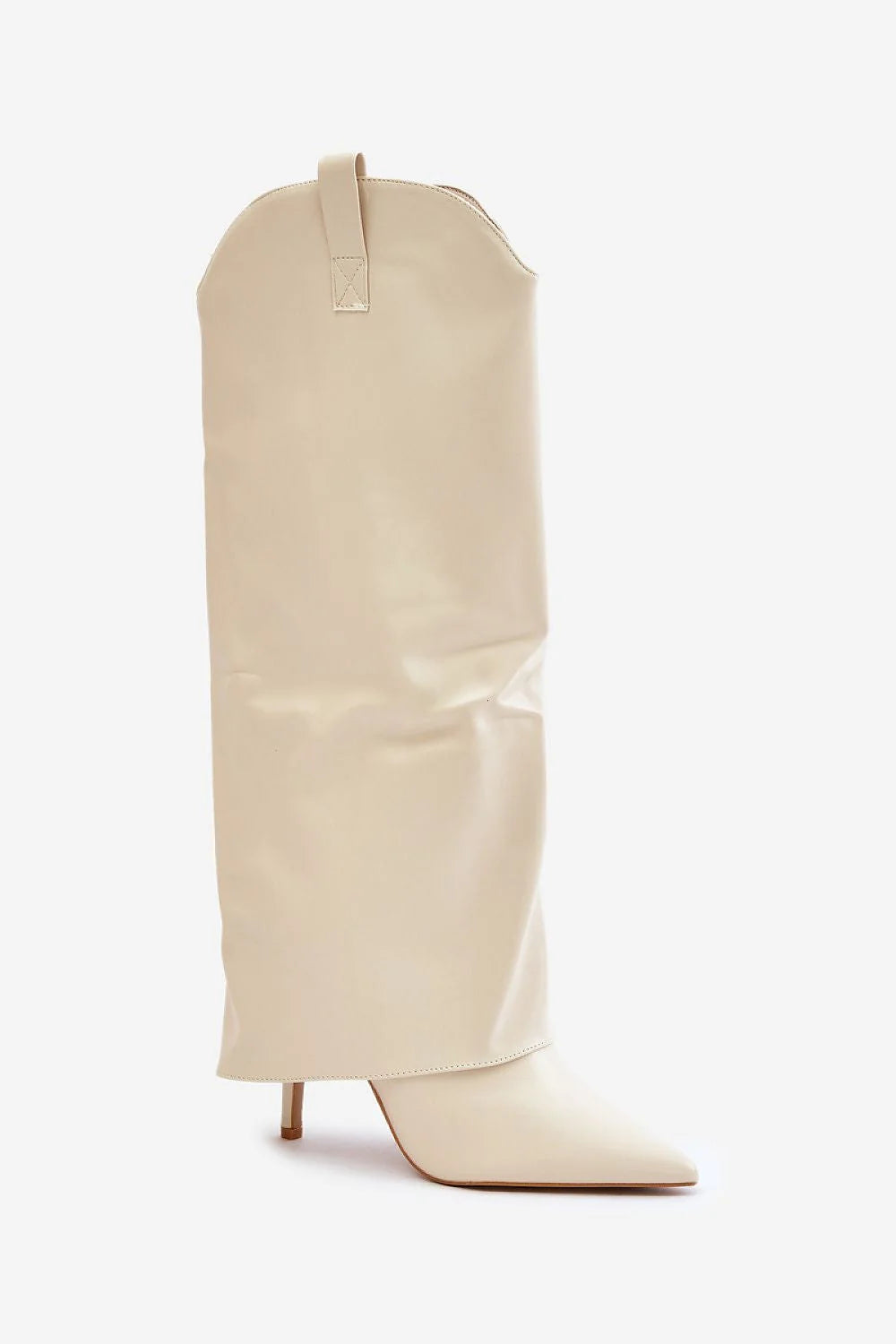 Bottes élégantes talons fins design moderne haute femme cuir artificiel fermure éclair pointue automne hiver