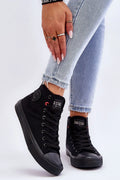 Baskets montantes femme BIG STAR design moderne décontracté logo caoutchouc semelle antidérapante tige 11cm plateau 2cm