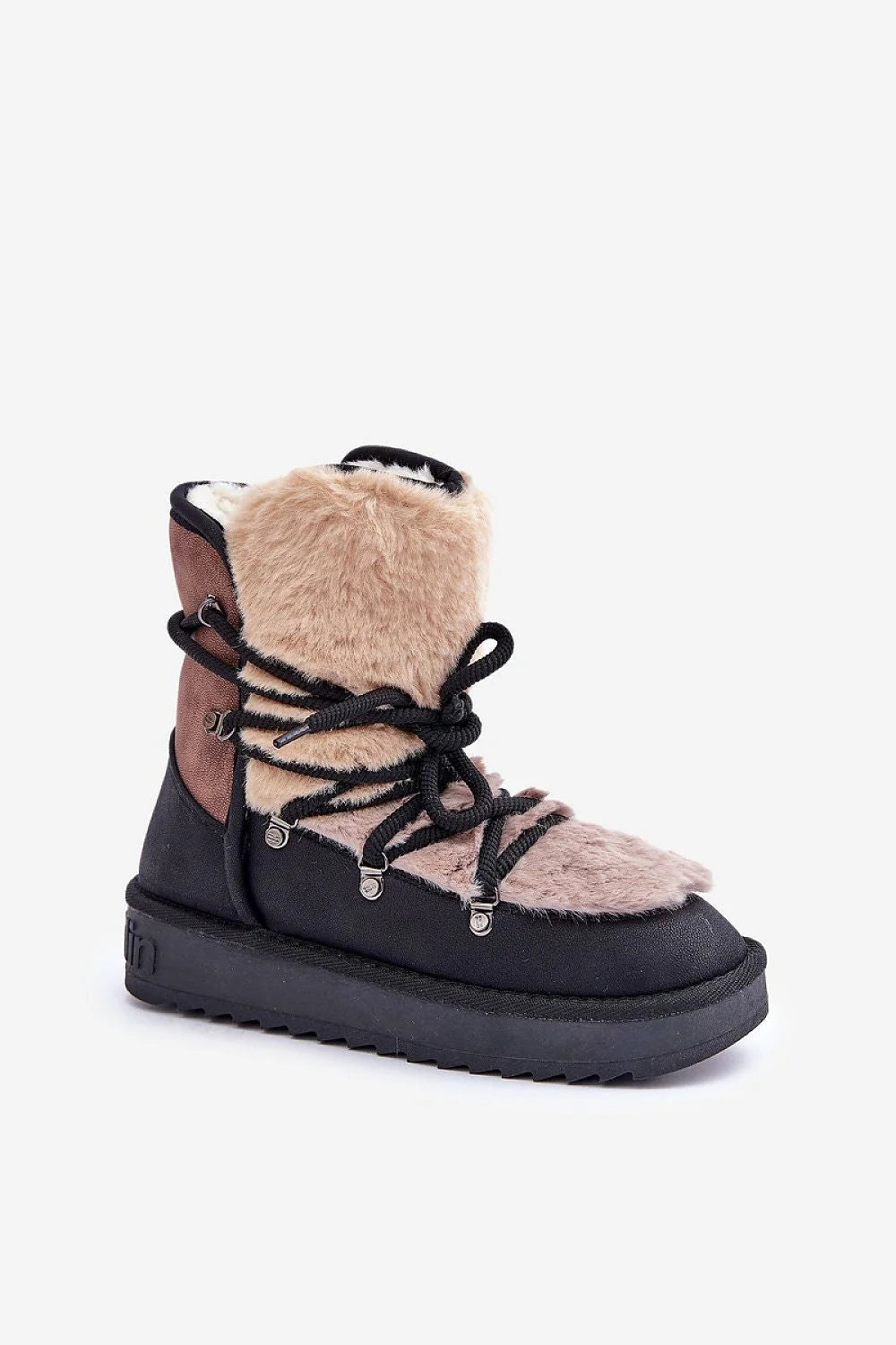 Bottes de neige pour femmes modernes style hiver chic confortables faux fourrure matériau synthétique écolo semelle caoutchouc
