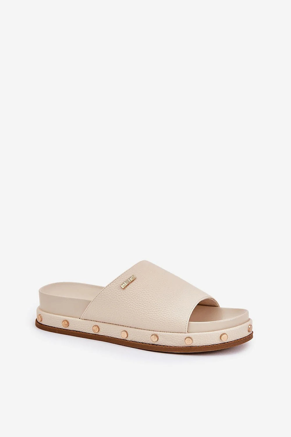 Mules femmes style moderne cuir synthétique plateforme confortable détails dorés été printemps look audacieux