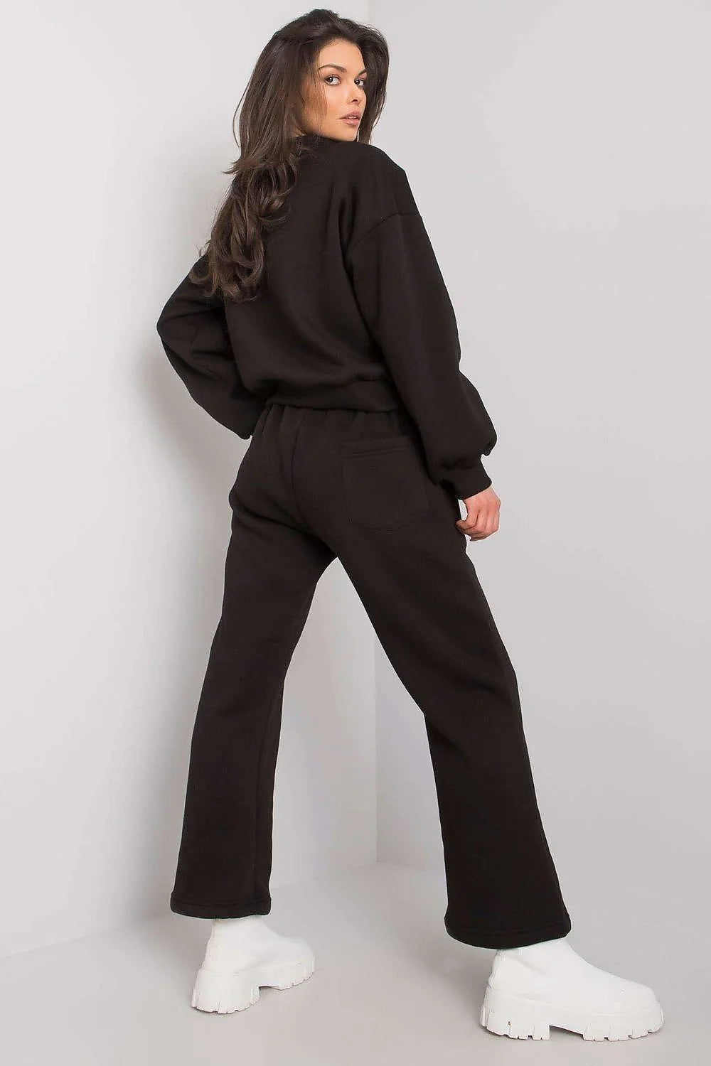 Ensemble survêtement coton décontracté confortable vert vibrant col montant zippé pour femme moderne