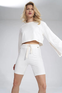 Ensemble jogging coton blanc minimaliste décontracté coupe ample pour femme confortable et tendance athleisure