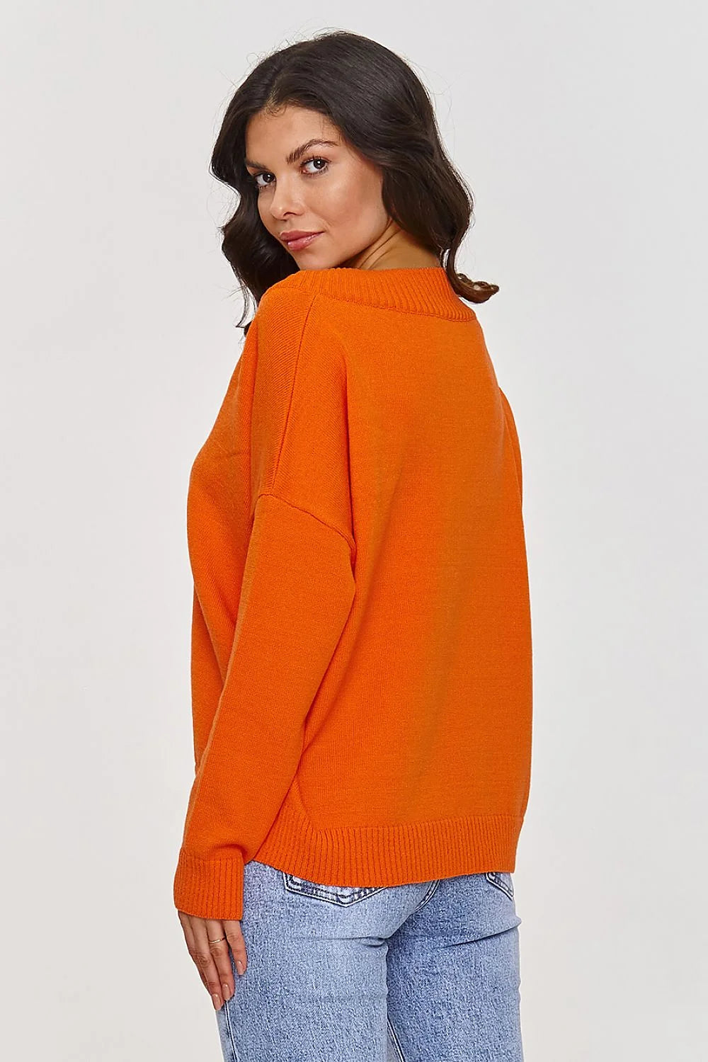 Pull Makadamia pour Femme, Style Moderne et Décontracté, Coupe Oversize, Couleur Orange Vif, Matériau Haut de Gamme, Confort Optimal