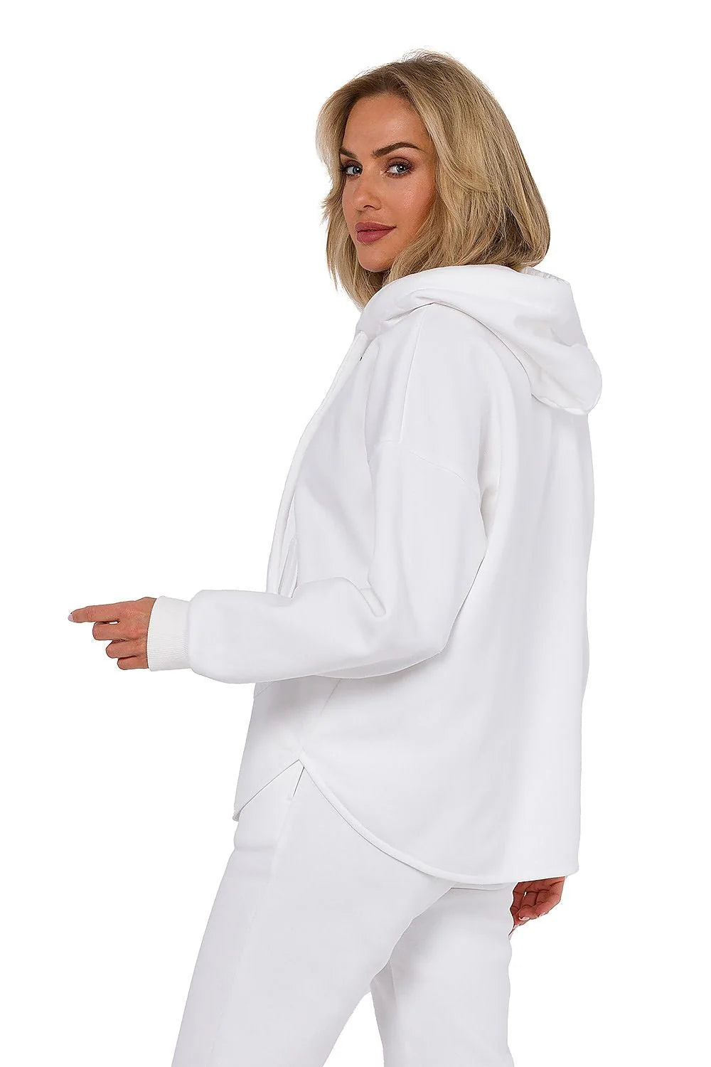 Sweatshirt Moe Femme À Capuche Casual Moderne Coupe Amples Matériaux Doux Poches Kangourou Élégant Confortable Taille Universelle