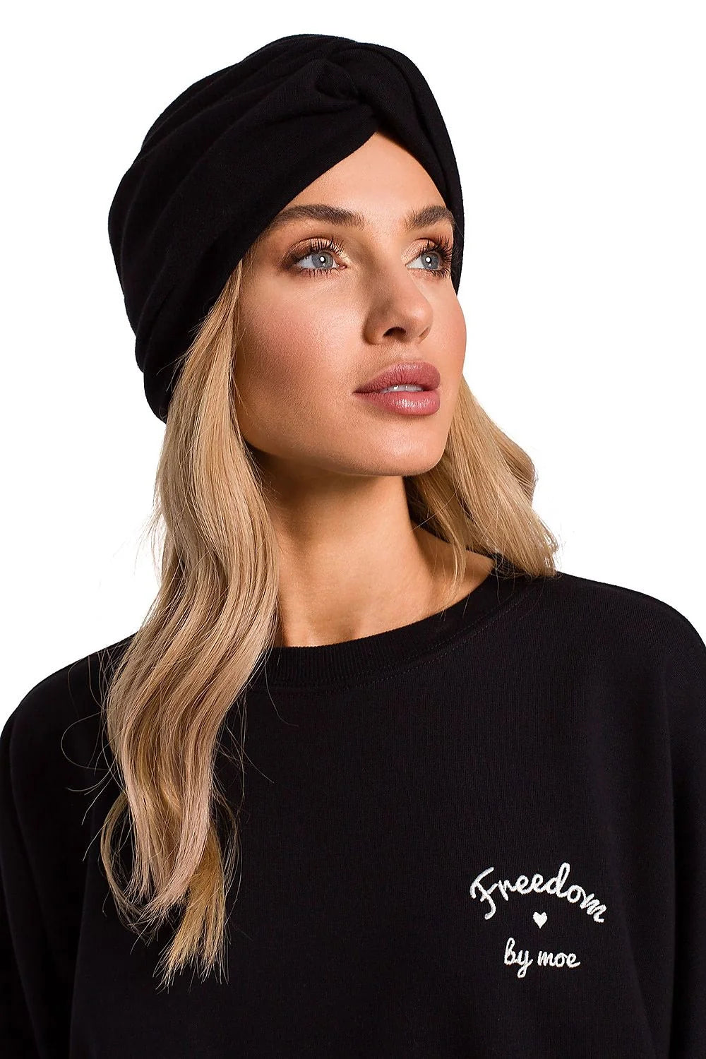 Ensemble turban et top femme coton mélangé bohème confortable élégant beige rosé brodé casual