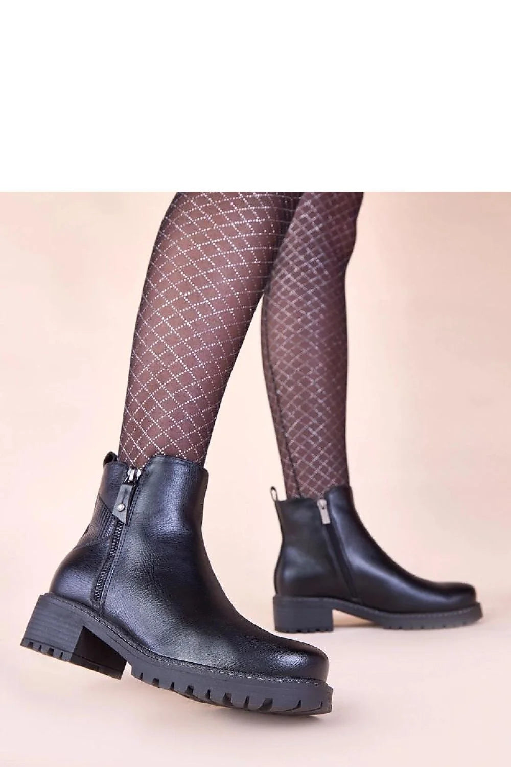 bottines Terina noires cuir cheville talon bas carré fermeture zippée latérale semelle crantée antidérapante élégantes confortables urbaines résistantes