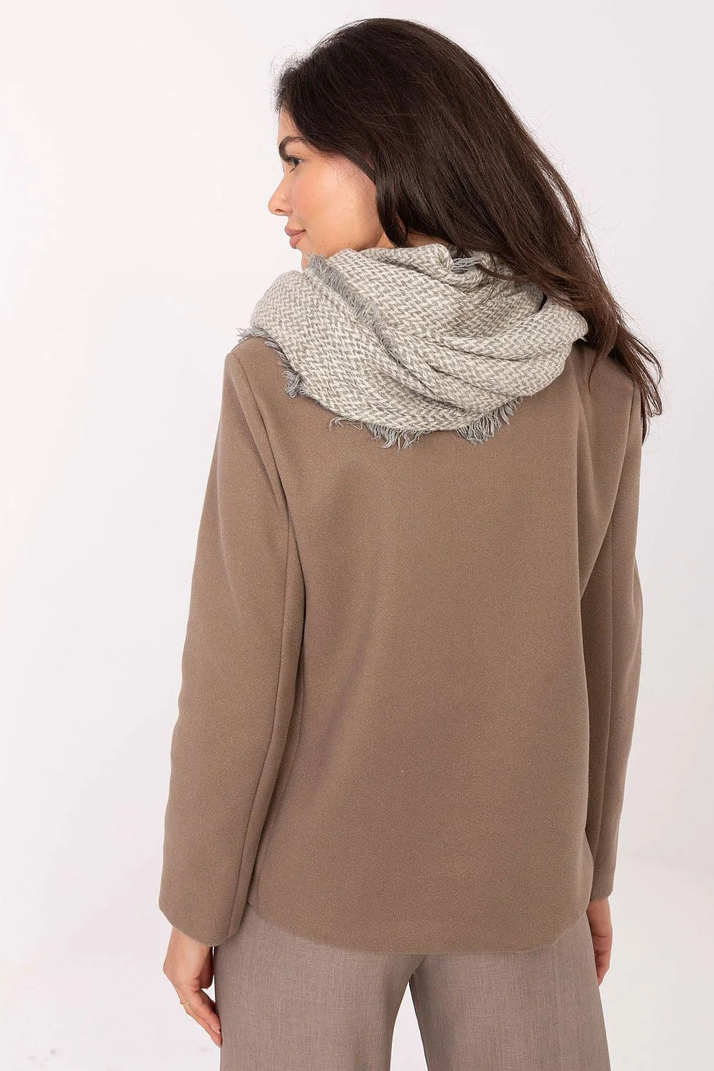 écharpe oversize femme beige gris perle chevrons franges maille épaisse douce enveloppante chaude 220cm 62cm polyvalente manteau chic