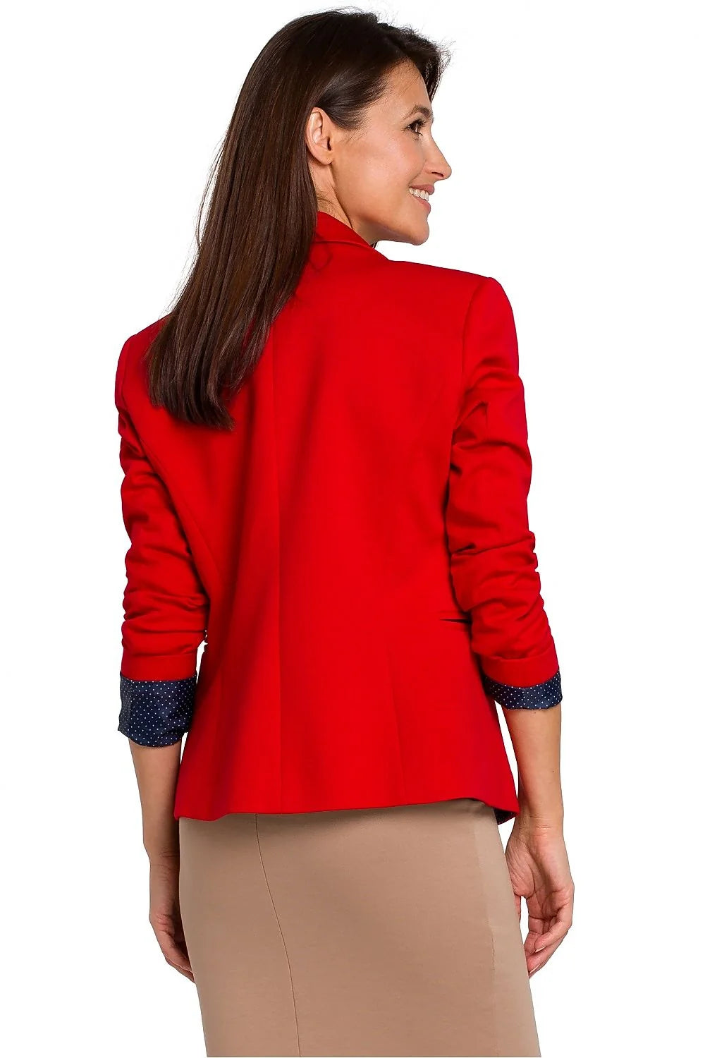 Blazer femme Stylove maille douce cintre pois polyvalent élégant taille ajustable Polyester Coton professionnel occasion