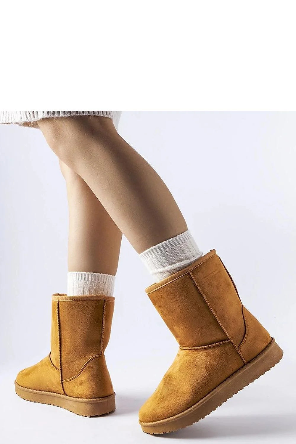 Bottines de neige classiques en daim camel mi-haute pour femme, style UGG, semelle anti-glisse, doublure chaude, confortable, polyvalente hiver