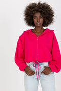 Veste moderne pour femme style casual-chic couleur fuchsia veste oversize manches longues élastiques polyester