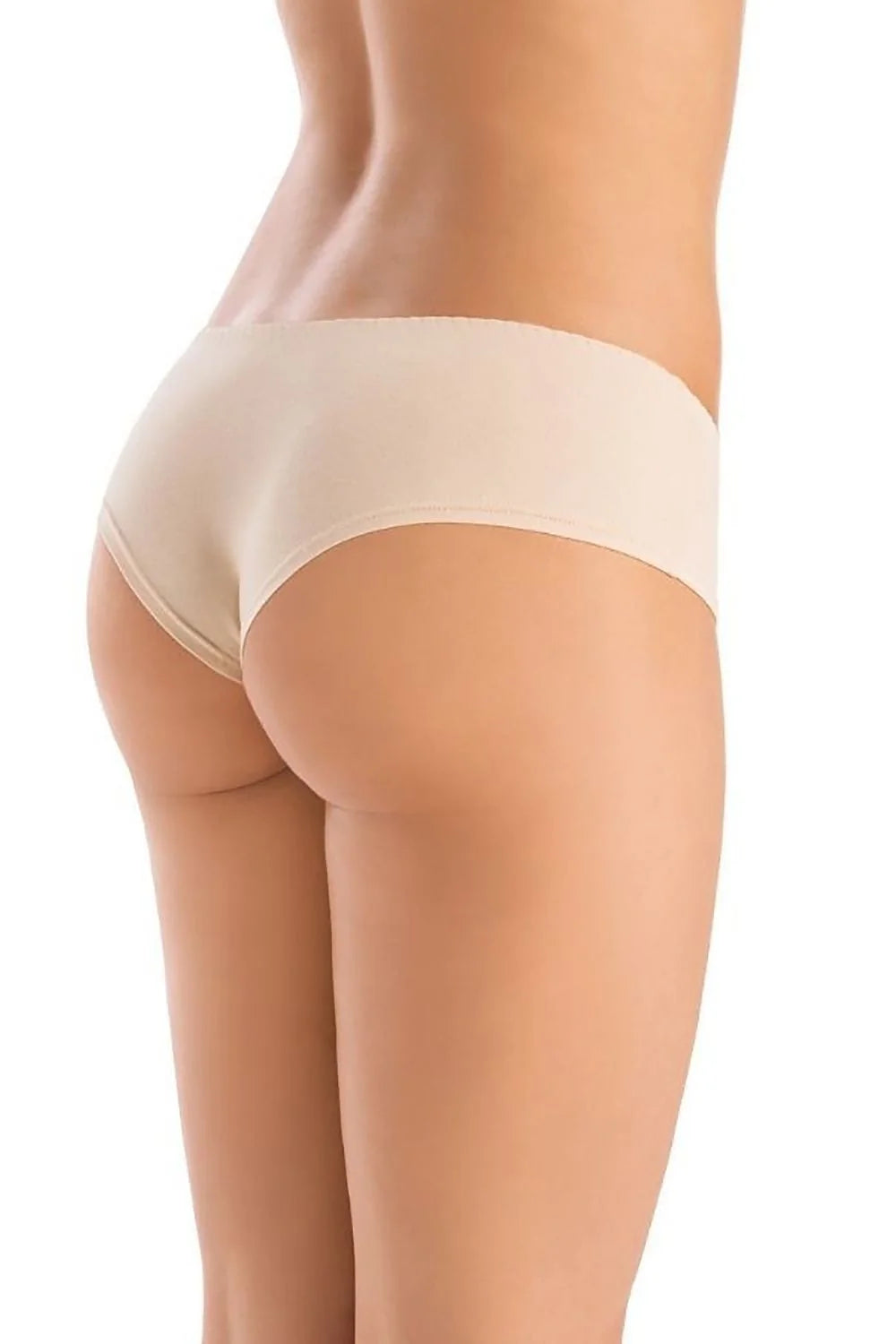 Culottes brésiliennes Teyli en bambou beige confortables ceinture élastique coupe shorty femmes quotidiennes