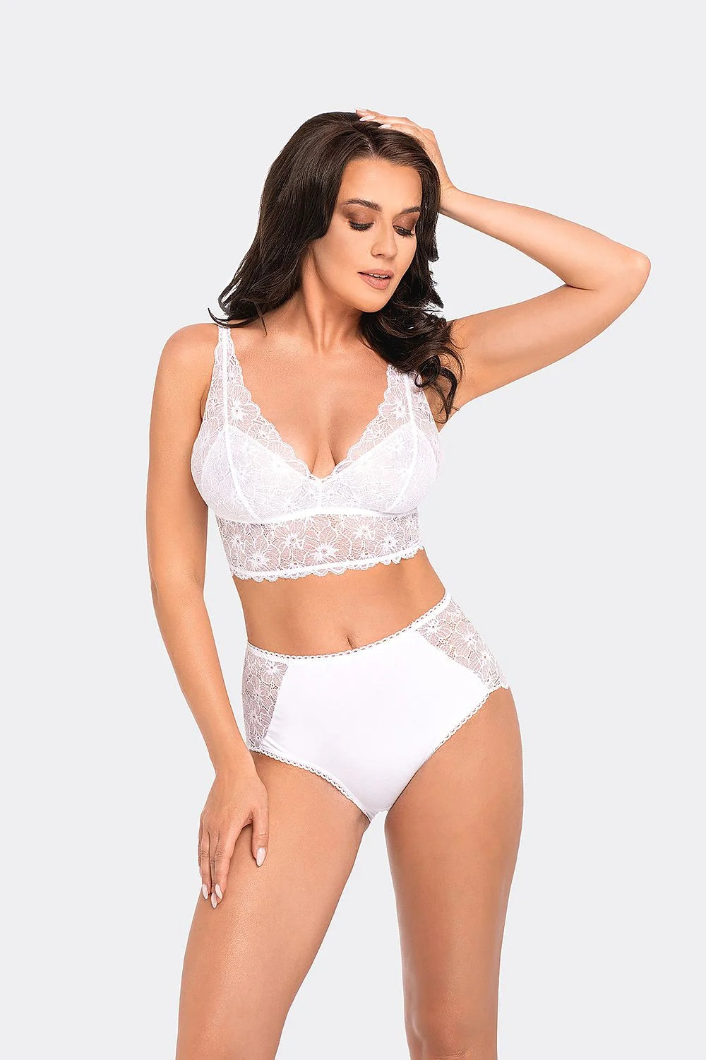 Ensemble lingerie Babell pour femme culotte taille haute dentelle coton élasthanne confort élégance日常 occasion